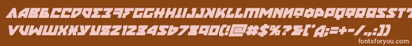 Шрифт nyetboldital – розовые шрифты на коричневом фоне