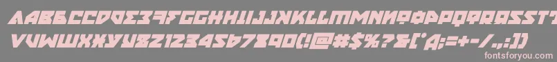 フォントnyetboldital – 灰色の背景にピンクのフォント