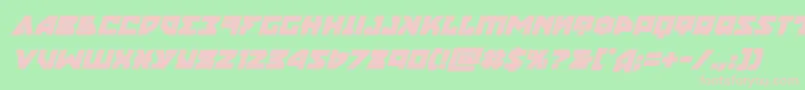 nyetboldital-fontti – vaaleanpunaiset fontit vihreällä taustalla