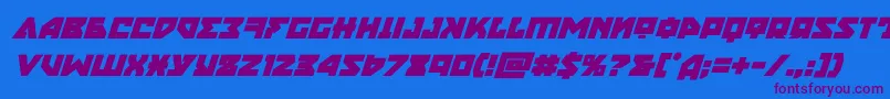 Шрифт nyetboldital – фиолетовые шрифты на синем фоне