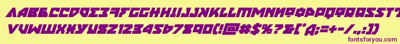 Шрифт nyetboldital – фиолетовые шрифты на жёлтом фоне
