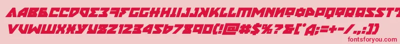 フォントnyetboldital – ピンクの背景に赤い文字
