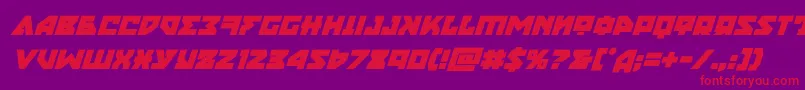 Шрифт nyetboldital – красные шрифты на фиолетовом фоне
