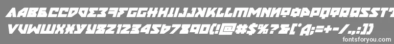 フォントnyetboldital – 灰色の背景に白い文字