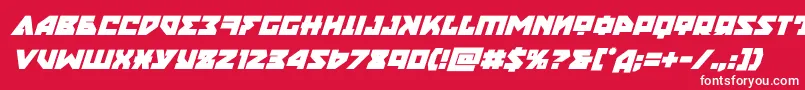 nyetboldital-fontti – valkoiset fontit punaisella taustalla