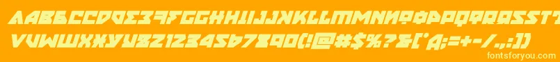 Шрифт nyetboldital – жёлтые шрифты на оранжевом фоне