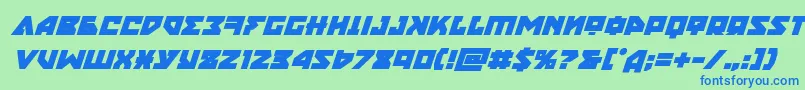 nyetboldital Font – Blue Fonts on Green Background