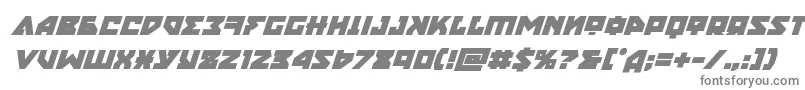 フォントnyetboldital – 白い背景に灰色の文字