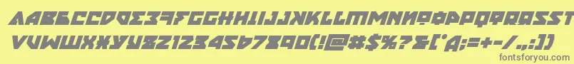 nyetboldital Font – Gray Fonts on Yellow Background