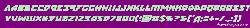 nyetboldital Font – Green Fonts on Purple Background