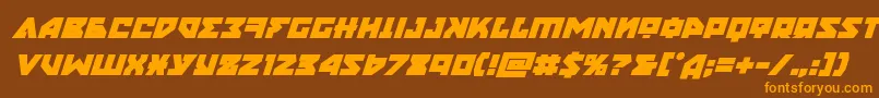 nyetboldital Font – Orange Fonts on Brown Background