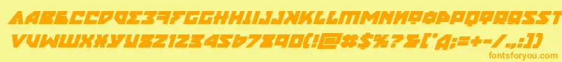 nyetboldital Font – Orange Fonts on Yellow Background