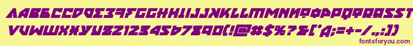 nyetboldital Font – Purple Fonts on Yellow Background