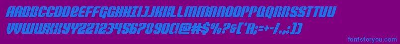 Nightwraithcondital Font – Blue Fonts on Purple Background