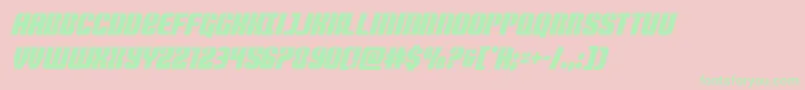 Nightwraithcondital Font – Green Fonts on Pink Background