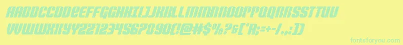 Nightwraithcondital Font – Green Fonts on Yellow Background