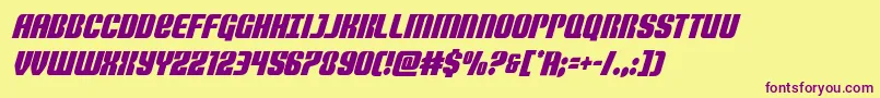 Nightwraithcondital Font – Purple Fonts on Yellow Background