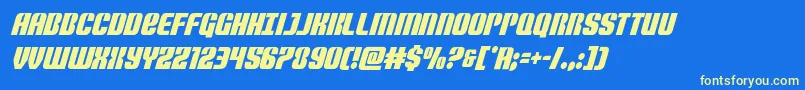 Nightwraithcondital Font – Yellow Fonts on Blue Background