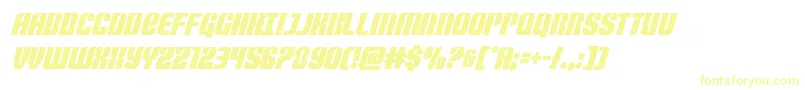 Nightwraithcondital Font – Yellow Fonts on White Background