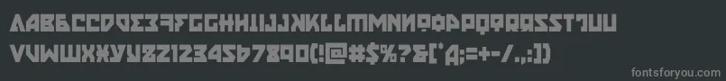 フォントnyetcond – 黒い背景に灰色の文字