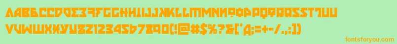 nyetcond Font – Orange Fonts on Green Background