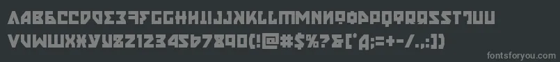 フォントnyetcond – 黒い背景に灰色の文字