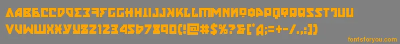 nyetcond-Schriftart – Orangefarbene Schriften auf grauem Hintergrund