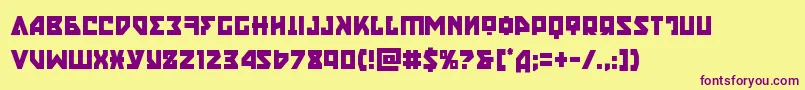 nyetcond Font – Purple Fonts on Yellow Background