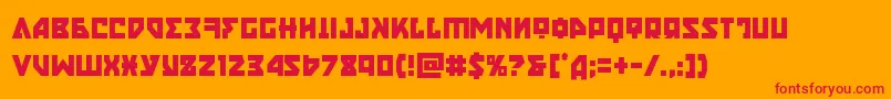nyetcond Font – Red Fonts on Orange Background