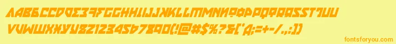 nyetcondital Font – Orange Fonts on Yellow Background