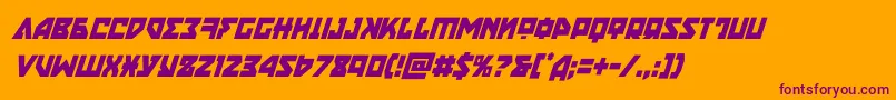 nyetcondital Font – Purple Fonts on Orange Background