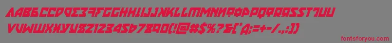 nyetcondital Font – Red Fonts on Gray Background
