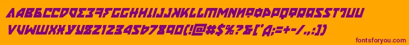 nyetcondital Font – Purple Fonts on Orange Background