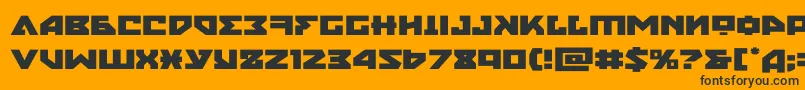 nyetexpand Font – Black Fonts on Orange Background