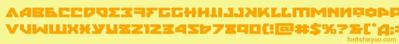 nyetexpand Font – Orange Fonts on Yellow Background