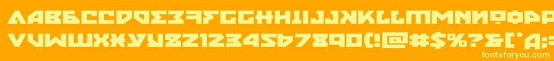 nyetexpand Font – Yellow Fonts on Orange Background