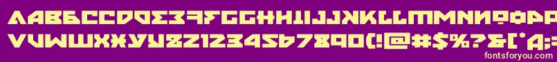 nyetexpand Font – Yellow Fonts on Purple Background