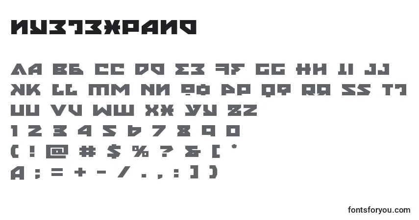 Шрифт Nyetexpand (135845) – алфавит, цифры, специальные символы