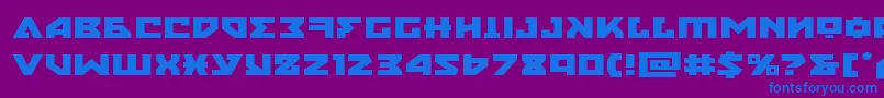 nyetexpand Font – Blue Fonts on Purple Background