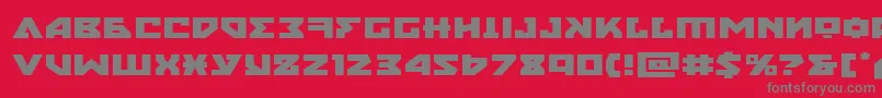 nyetexpand Font – Gray Fonts on Red Background
