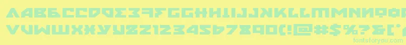 nyetexpand Font – Green Fonts on Yellow Background