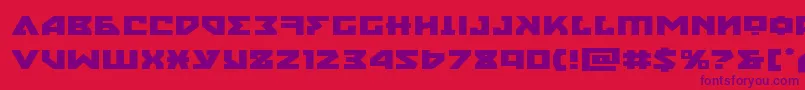 nyetexpand-Schriftart – Violette Schriften auf rotem Hintergrund