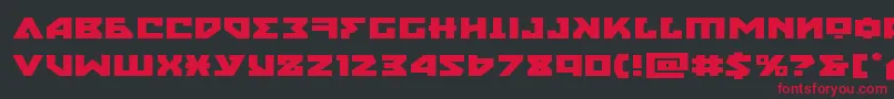 nyetexpand Font – Red Fonts on Black Background