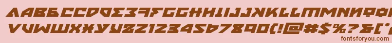 nyetexpandital-fontti – ruskeat fontit vaaleanpunaisella taustalla