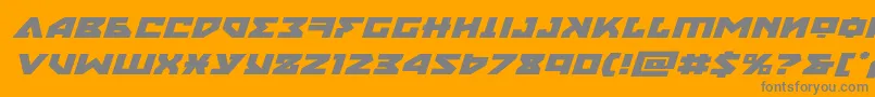 フォントnyetexpandital – オレンジの背景に灰色の文字