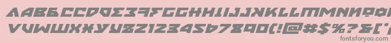nyetexpandital-fontti – harmaat kirjasimet vaaleanpunaisella taustalla