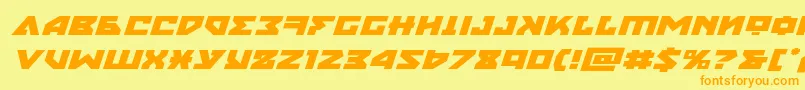 nyetexpandital Font – Orange Fonts on Yellow Background