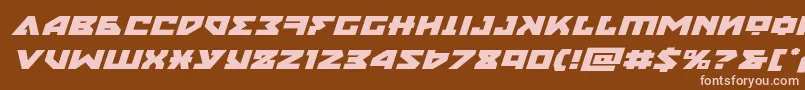 Шрифт nyetexpandital – розовые шрифты на коричневом фоне