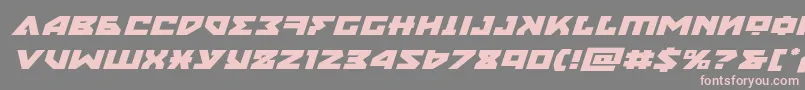 フォントnyetexpandital – 灰色の背景にピンクのフォント