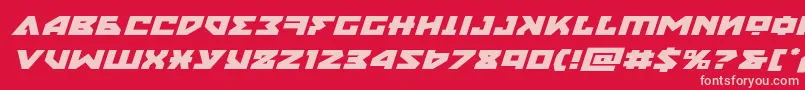 nyetexpandital-Schriftart – Rosa Schriften auf rotem Hintergrund